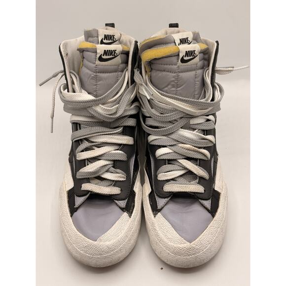 NIKE x SACAI Blazer Mid Black Grey Sneakers Sz 12 BV0072-002 main image 9